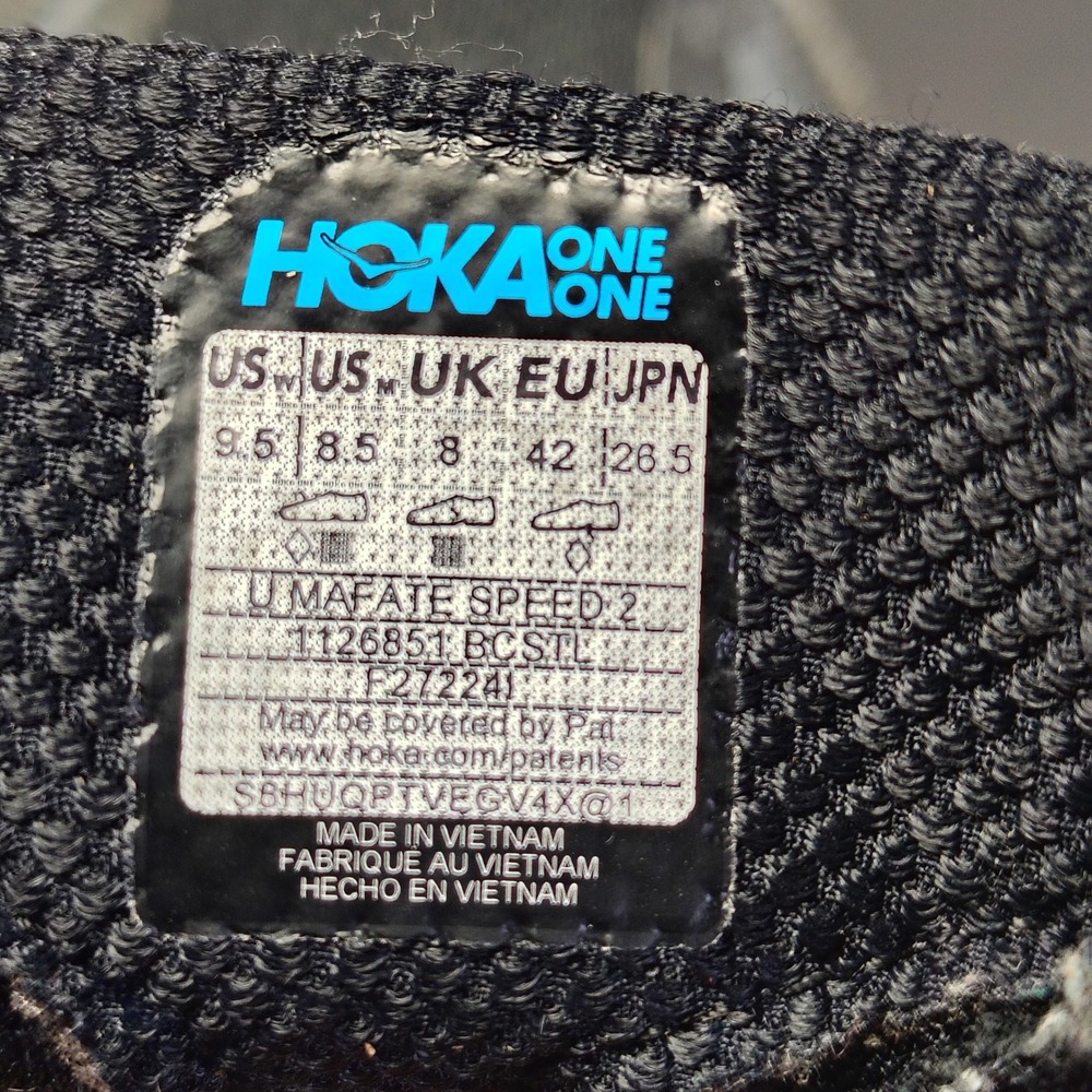 Hoka Mafate Speed 2 Mens Size 8.5 Black Castle Rock Trail Running Shoes 1126851 - Picture 10 of 11